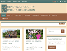 Tablet Screenshot of hendrickscountyparks.org